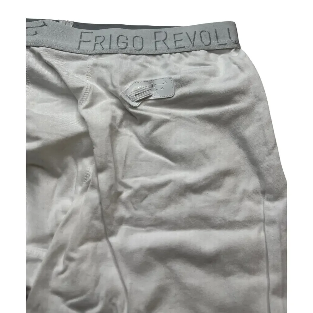 9-77(1) FRIGO Men's Cotton Stretch Boxer Brief Underwear White Medium